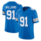 D.Lions #91 Tyleik Williams Player Blue Limited Vapor F.U.S.E. Alternate Home Game Gdoa Stitched Jerseys
