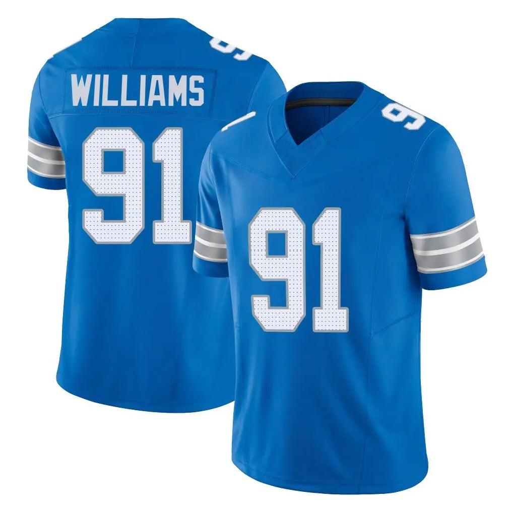 D.Lions #91 Tyleik Williams Player Blue Limited Vapor F.U.S.E. Alternate Home Game Gdoa Stitched Jerseys