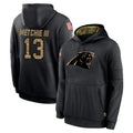 C.Panthers #13 John Metchie III Player Black Salute to Service Pullover Hoodies Limited Game Gdoa Stitched Jerseys