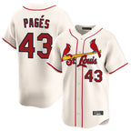 St. Louis Cardinals #43 Pedro Pages Player Cream Home Limited Fdoa Stitched Jerseys