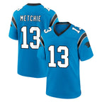 C.Panthers #13 John Metchie III Player Blue Home Game Gdoa Stitched Jerseys