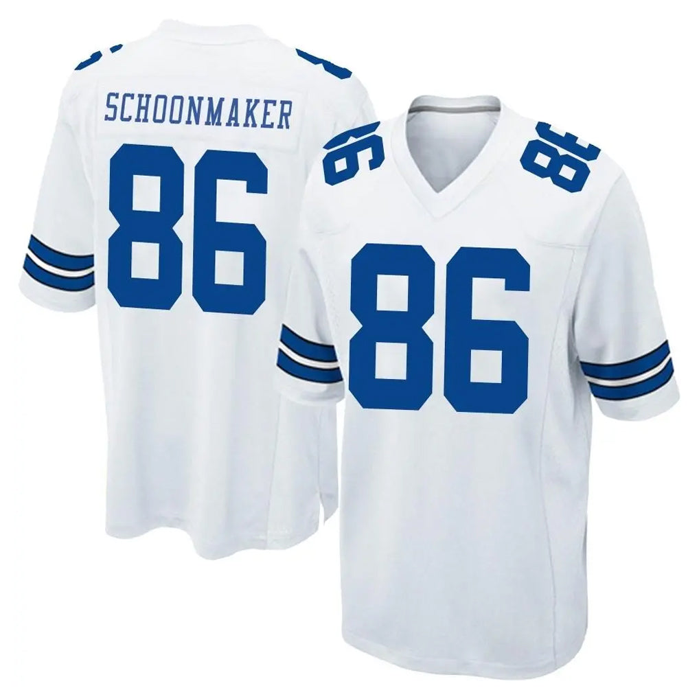 D.Cowboys #86 Luke Schoonmaker Player White Home Game Gdoa Stitched Jerseys
