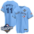 T.Blue Jays #11 Bo Bichette Player Blue 2025 World Series Game Fdoa Stitched Jerseys