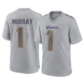 M.Vikings #1 Kyler Murray Player Gray Atmosphere Fashion Home Game Gdoa Stitched Jerseys