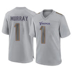 M.Vikings #1 Kyler Murray Player Gray Atmosphere Fashion Home Game Gdoa Stitched Jerseys