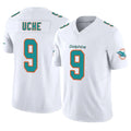 M.Dolphins #9 Joshua Uche Player White Limited Vapor F.U.S.E. Home Game Gdoa Stitched Jerseys