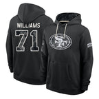 SF.49ers #71 Trent Williams Player 2026 Black Logo Pullover Hoodies Limited Game Gdoa Stitched Jerseys