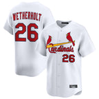 St. Louis Cardinals #26 JJ Wetherholt Player White Home Limited Fdoa Stitched Jerseys