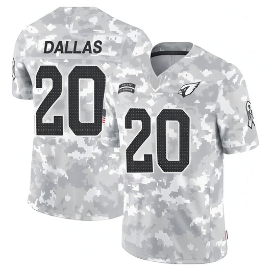 A.Cardinals #20 DeeJay Dallas Player Camo Salute to Service Limited Stitched Football Jerseys
