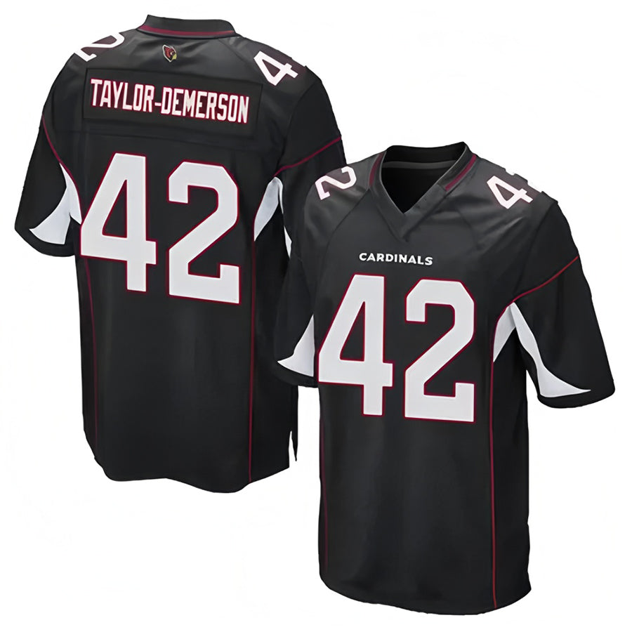 A.Cardinals #42 Dadrion Taylor-Demerson Player Black Game Football Jerseys