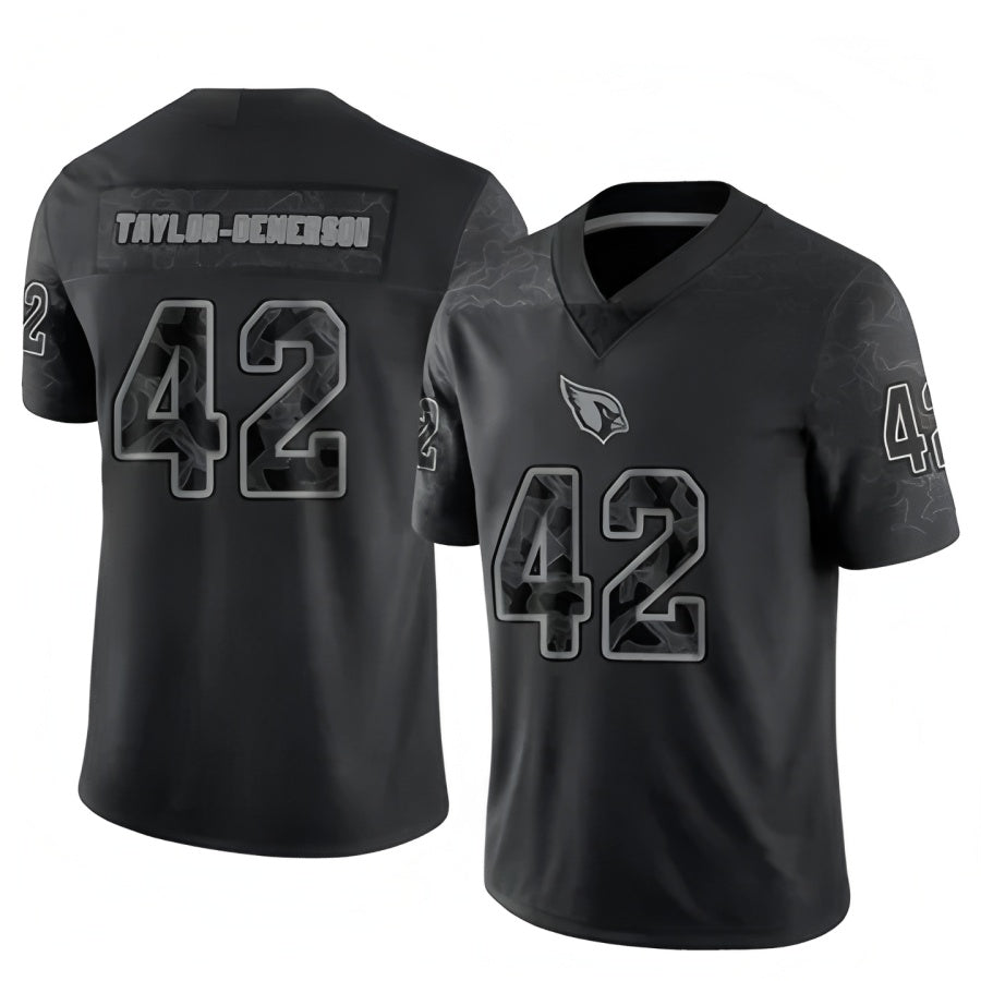 A.Cardinals #42 Dadrion Taylor-Demerson Player Black RFLCTV Limited Football Jerseys