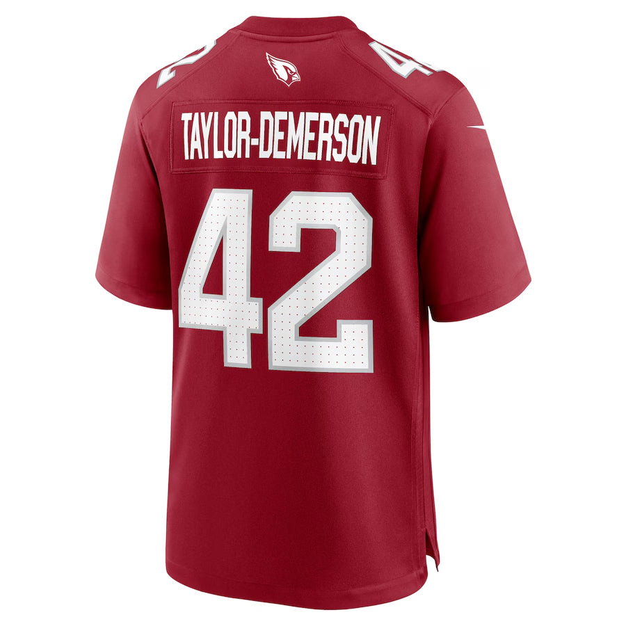 A.Cardinals #42 Dadrion Taylor-Demerson Player Cardinal Home Game Football Jerseys