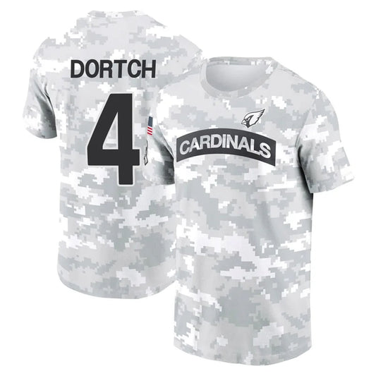 A.Cardinals #4 Greg Dortch Player Salute to Service Hoodies & T-Shirts Football Jerseys