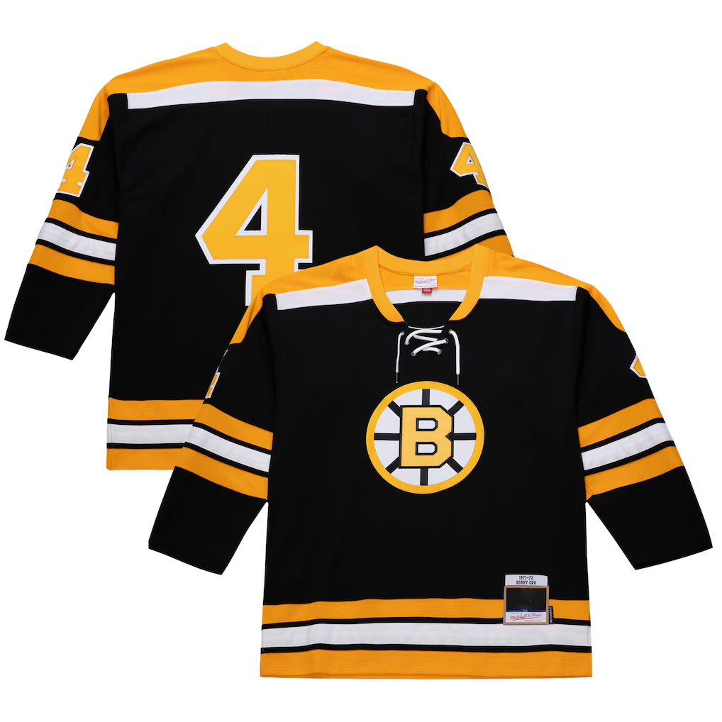 Gdoa B.Bruins #4 Bobby Orr Black 1971-72 Power Play Stitched Jerseys