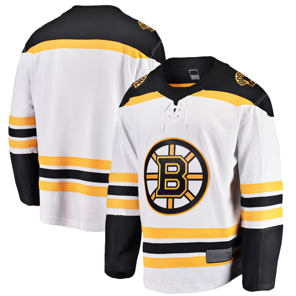 Gdoa B.Bruins White Breakaway Away Stitched Jerseys