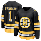 Gdoa B.Bruins #1 Jeremy Swayman Black Home Breakaway Stitched Jerseys
