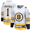 Gdoa B.Bruins #1 Jeremy Swayman White Away Breakaway Player Stitched Jerseys
