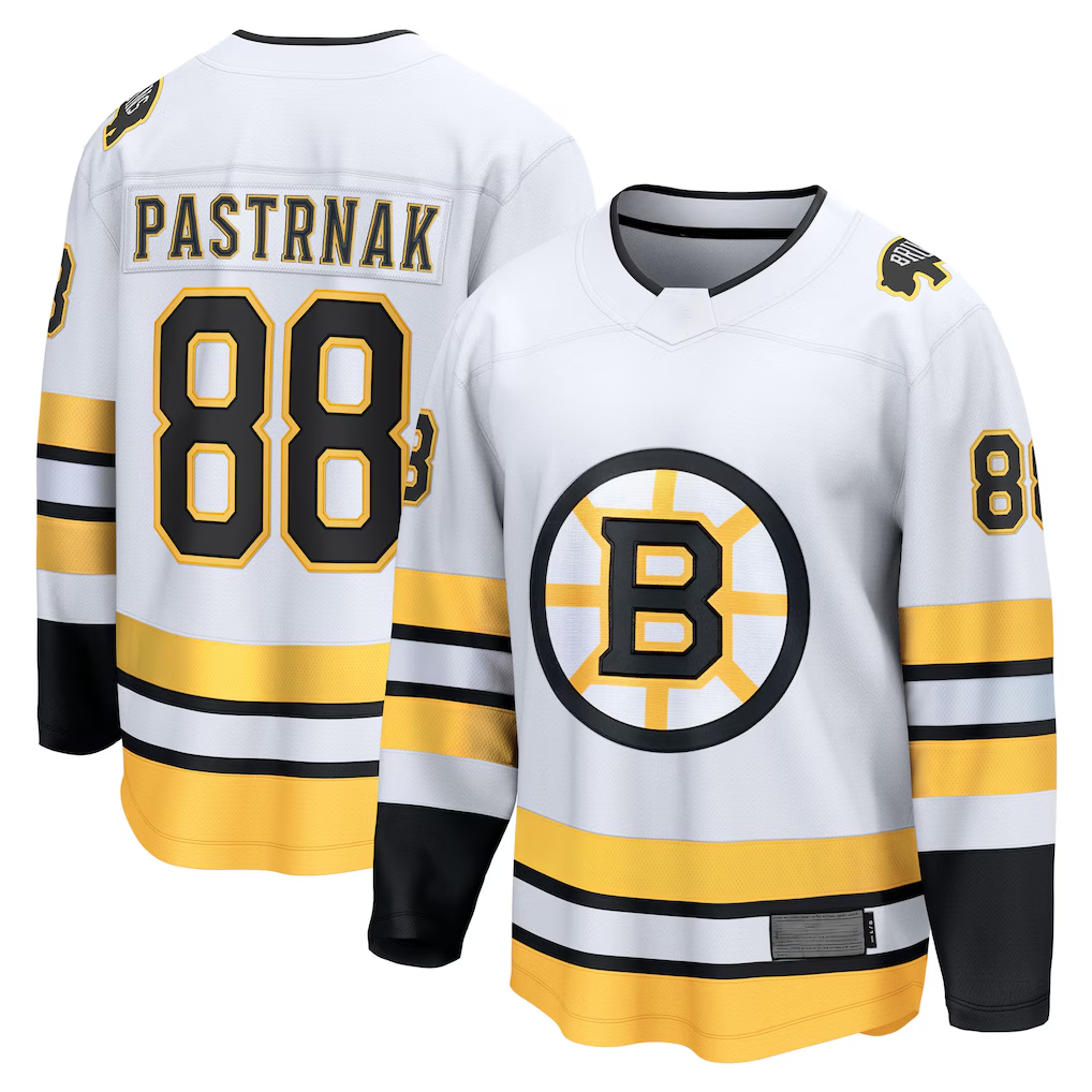 Gdoa B.Bruins #88 David Pastrnak White Away Breakaway Player Stitched Jerseys