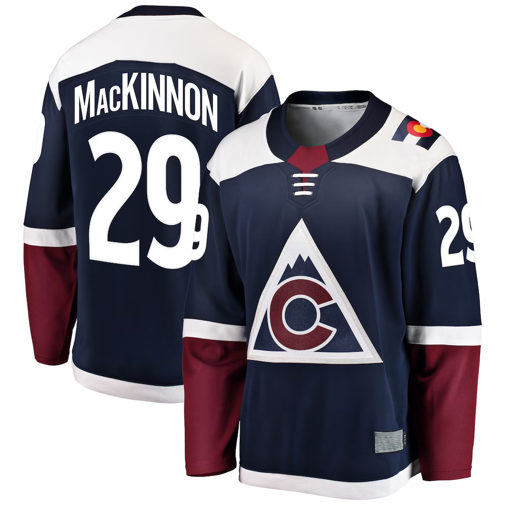 Gdoa C.Avalanche #29 Nathan MacKinnon Navy Breakaway Jerseys