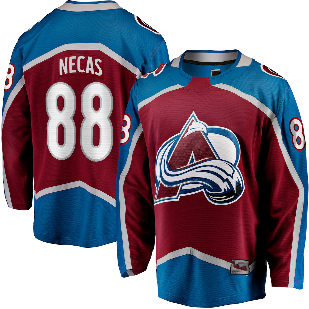 Gdoa C.Avalanche #88 Martin Necas Burgundy Breakaway Player Jerseys