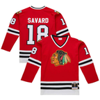 Gdoa C.Blackhawks #18 Denis Savard Scarlet 1980-81 Power Play Jerseys