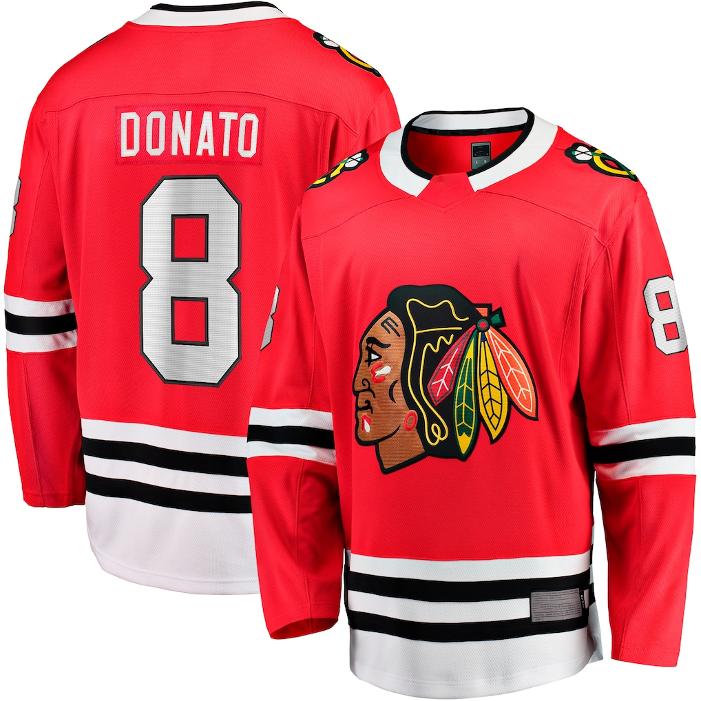 Gdoa C.Blackhawks #8 Ryan Donato Red Home Breakaway Jerseys