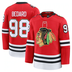 Gdoa C.Blackhawks #98 Connor Bedard Red Centennial Premium Player Jerseys