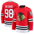 Gdoa C.Blackhawks #98 Connor Bedard Red Home Premium Jerseys