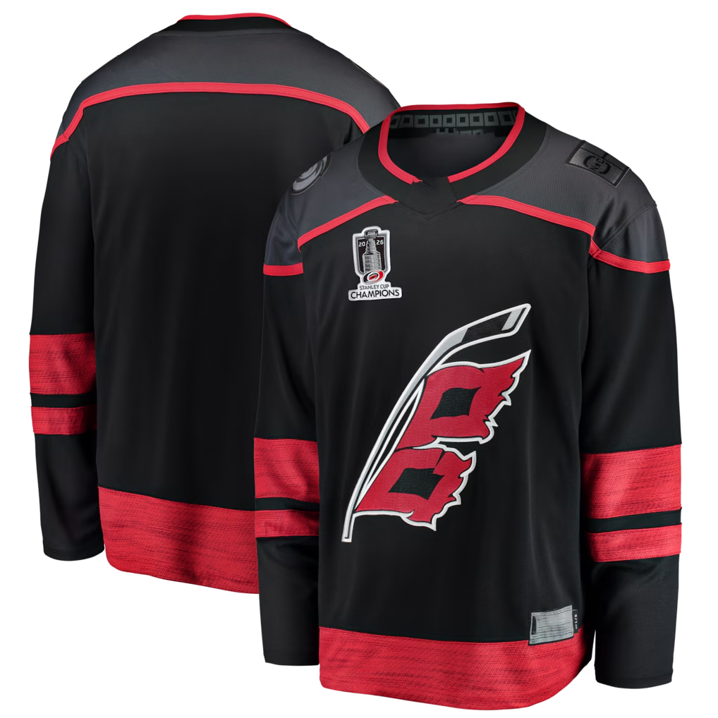 Gdoa C.Hurricanes Black 2026 Stanley Cup Champions Home Breakaway Stitched Jerseys