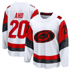 Gdoa C.Hurricanes #20 Sebastian Aho White Away Breakaway Stitched Jerseys