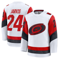 Gdoa C.Hurricanes #24 Seth Jarvis White Away Premium Stitched Jerseys