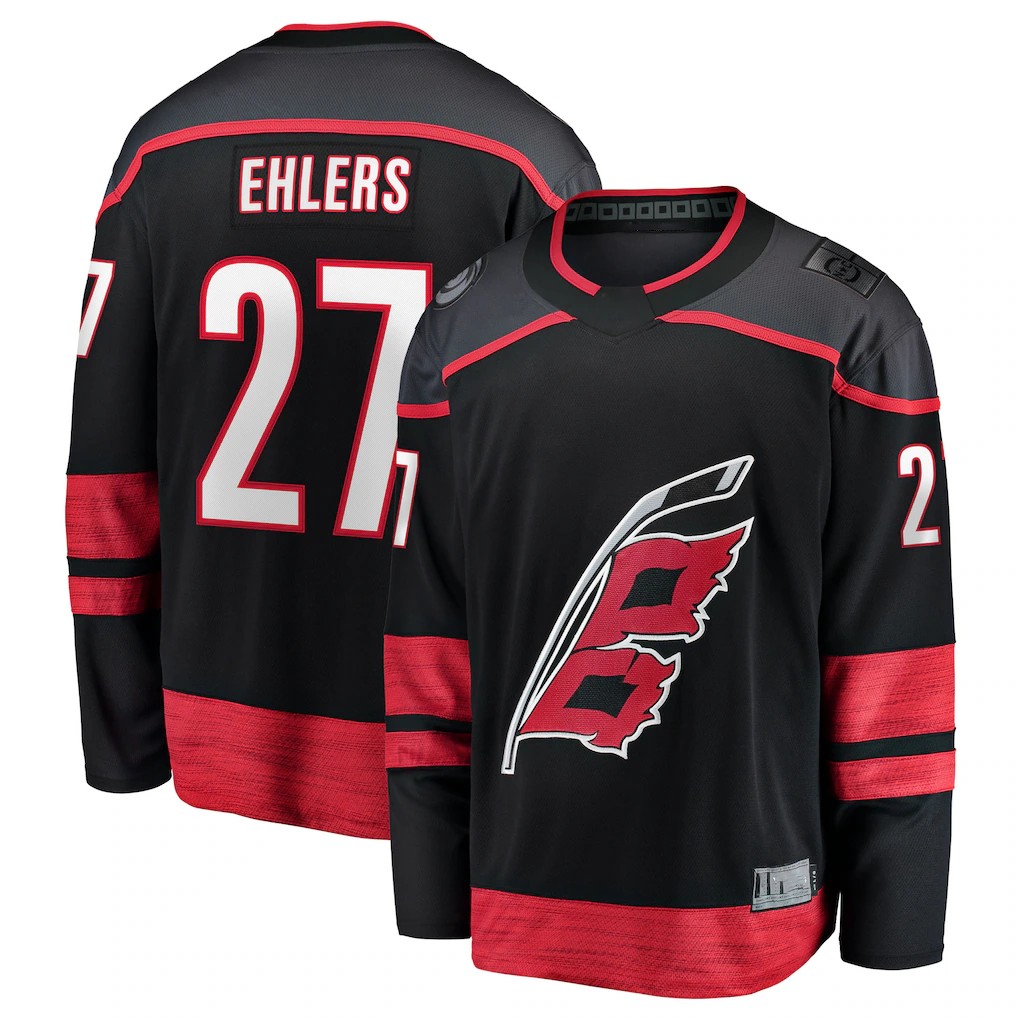 Gdoa C.Hurricanes #27 Nikolaj Ehlers Black Home Breakaway Stitched Jerseys