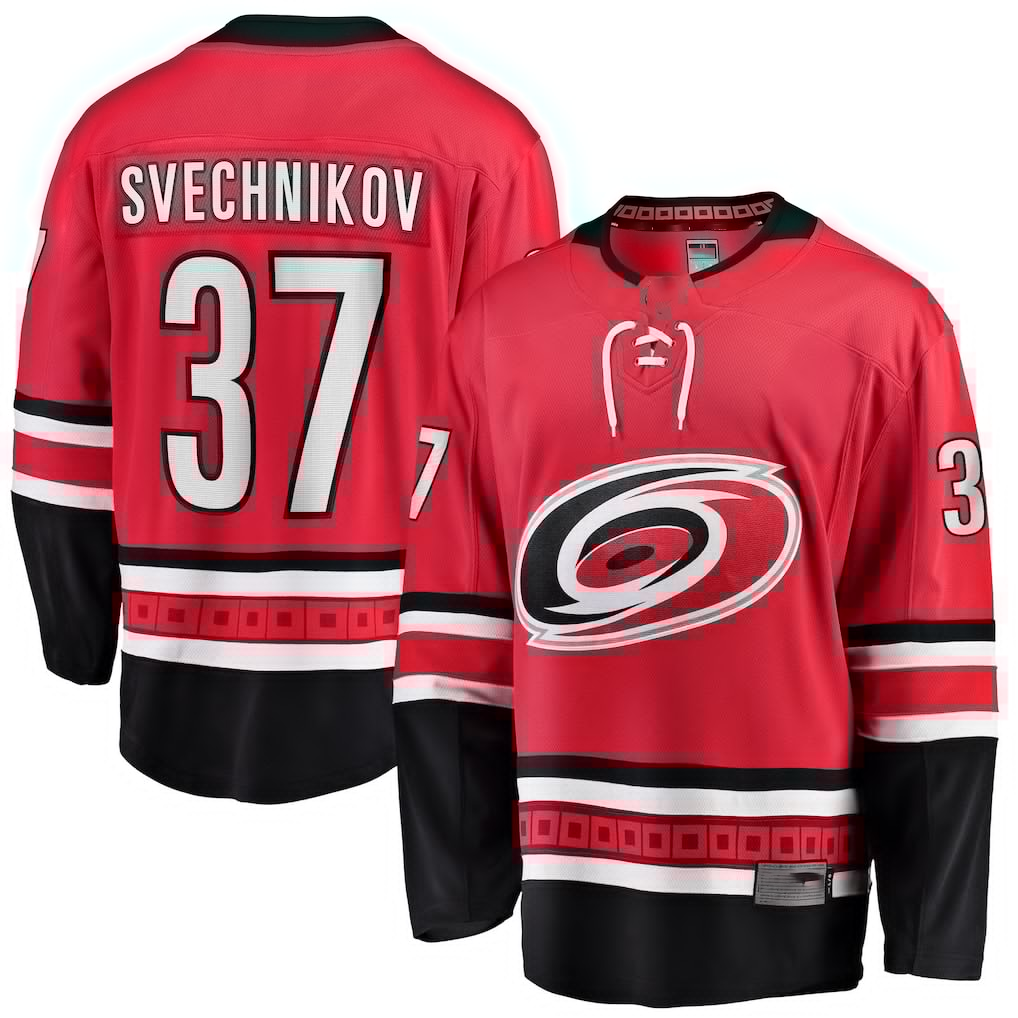 Gdoa C.Hurricanes #37 Andrei Svechnikov Red Alternate Breakaway Player Stitched Jerseys