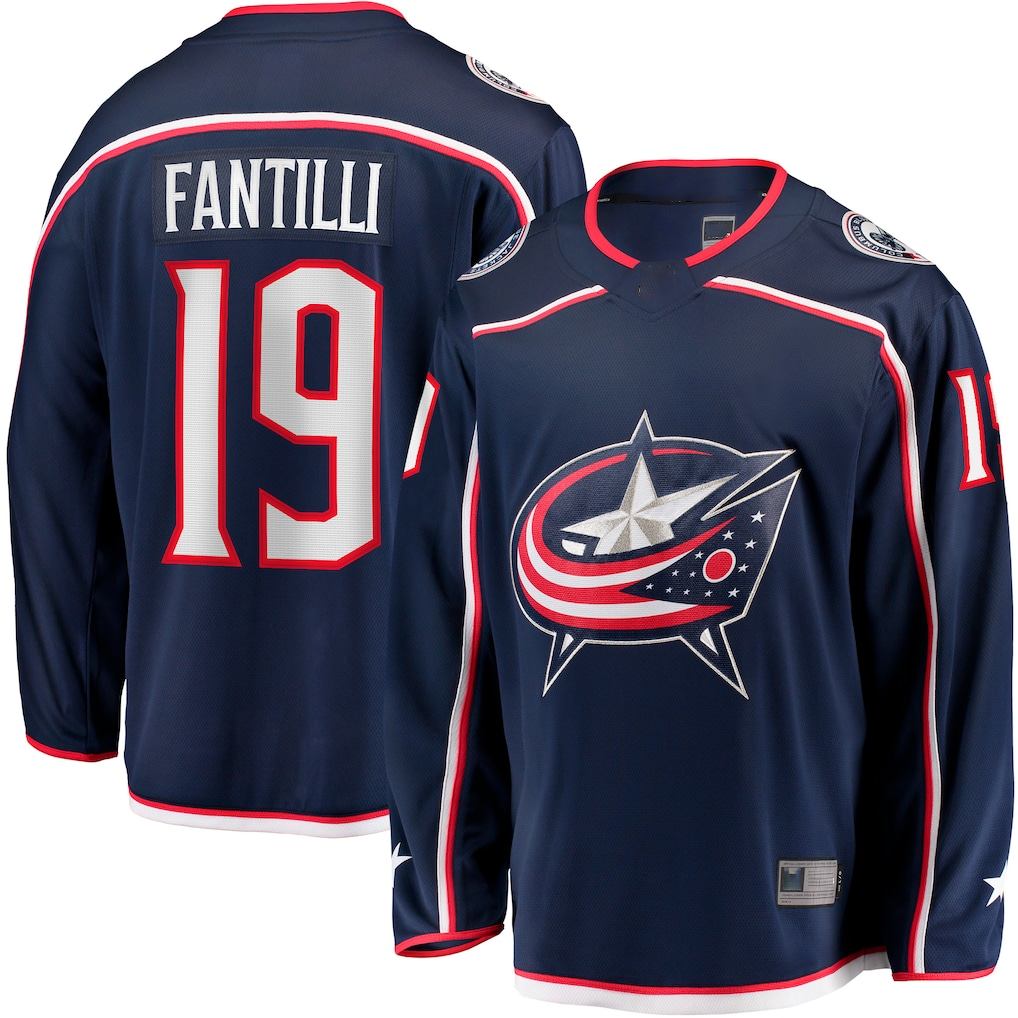 Gdoa CB.Jackets #19 Adam Fantilli Navy Home Premier Breakaway Player Jersey