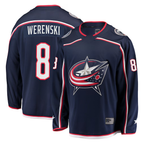 Gdoa CB.Jackets #8 Zach Werenski Navy Breakaway Jersey