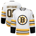 Gdoa Custom B.Bruins White Away Authentic Pro Stitched Jerseys