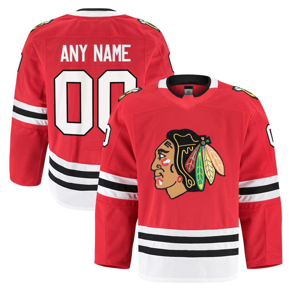 Gdoa Custom C.Blackhawks Red Home Authentic Pro Jerseys