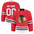 Gdoa Custom C.Blackhawks Red Home Authentic Pro Jerseys