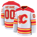 Gdoa Custom C.Flames White Away Premium Jerseys