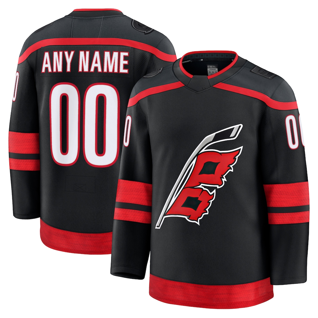 Gdoa Custom C.Hurricanes Black Home Premium Stitched Jerseys