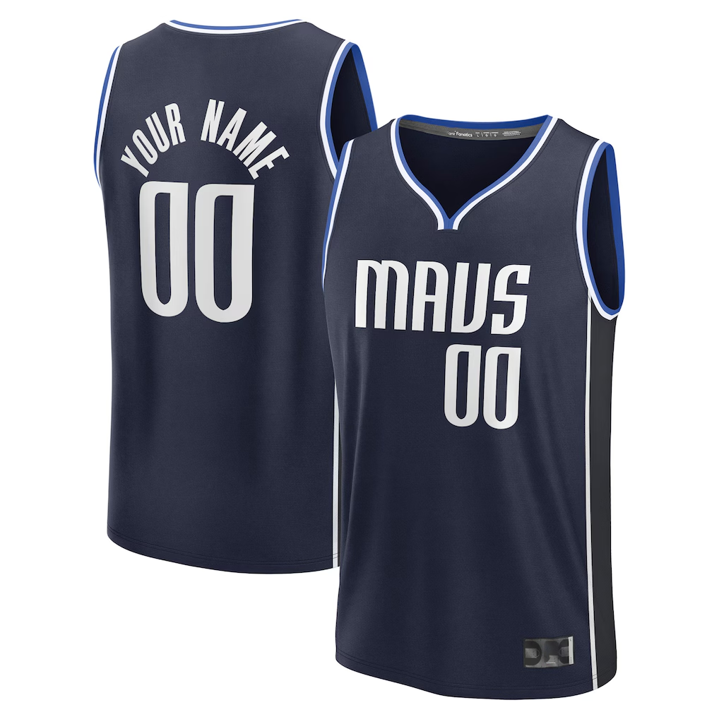 Edoa Custom D.Mavericks Navy Fast Break Jerseys - Statement Edition