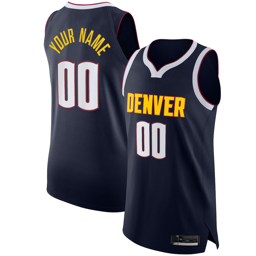 Edoa Custom D.Nuggets Navy 2020-21 Authentic Jerseys - Icon Edition