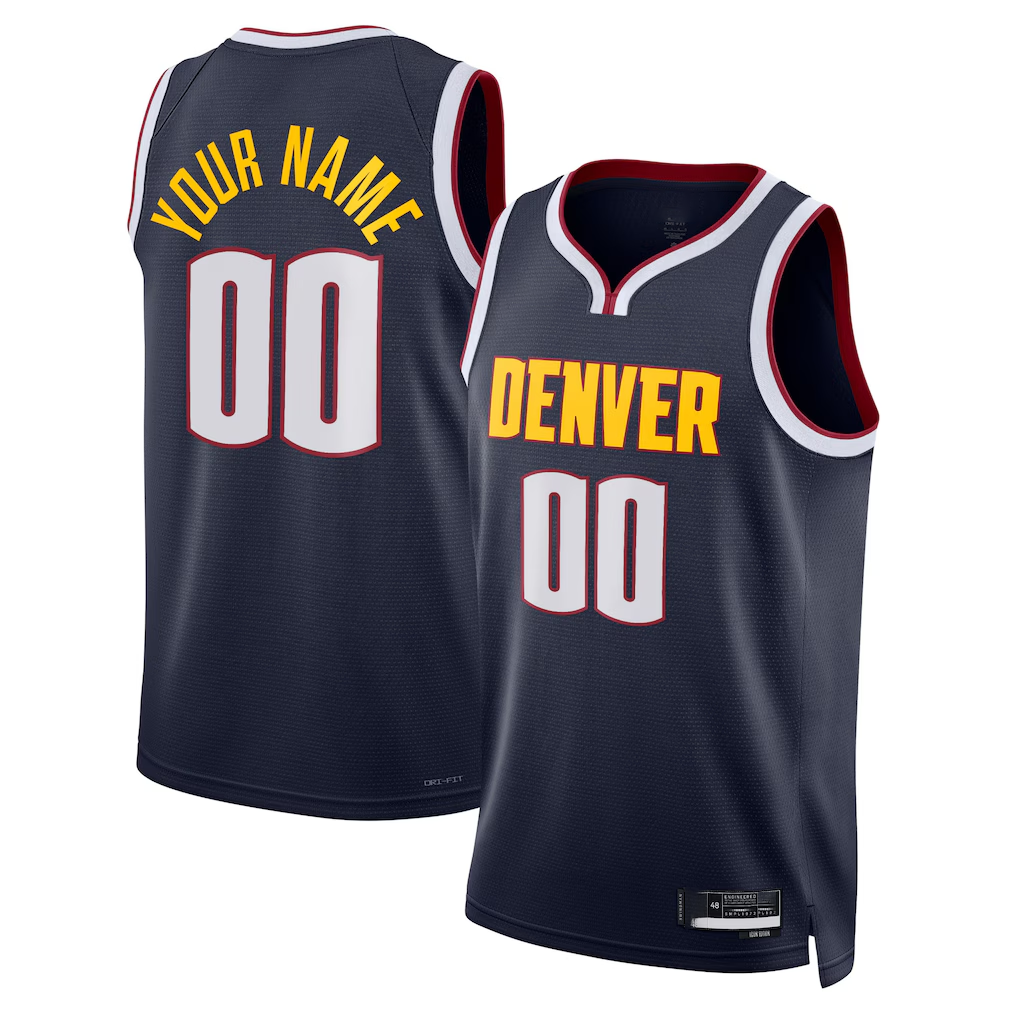 Edoa Custom D.Nuggets Navy Swingman Jerseys - Icon Edition