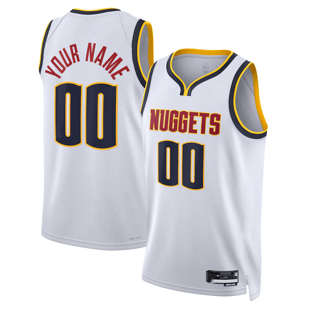 Edoa Custom D.Nuggets White Swingman Jerseys - Association Edition