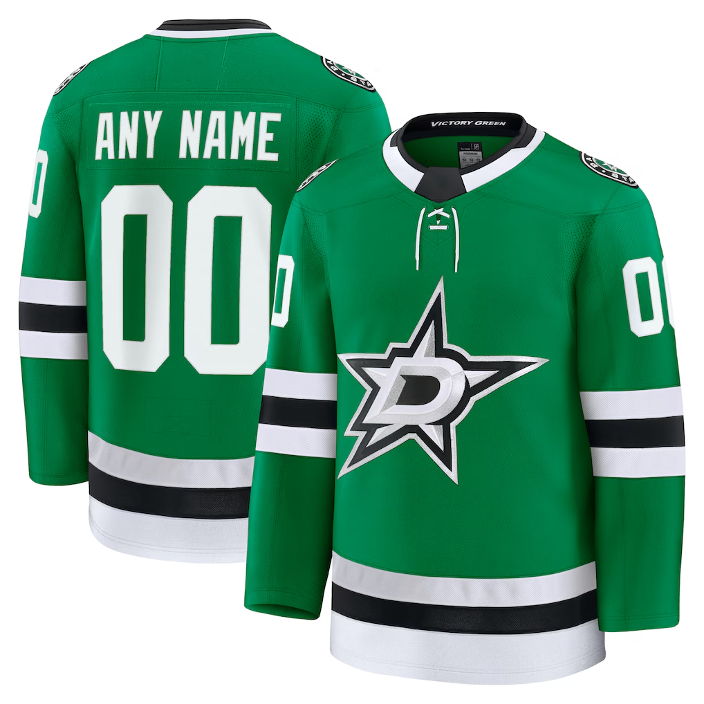 Gdoa Custom D.Stars Kelly Green Home Premium Jerseys