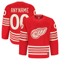 Gdoa Custom D.Red wings Red Anniversary Authentic Pro Jerseys
