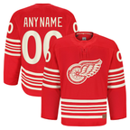 Gdoa Custom D.Red wings Red Anniversary Authentic Pro Jerseys