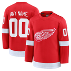 Gdoa Custom D.Red wings Red Home Premium Jerseys
