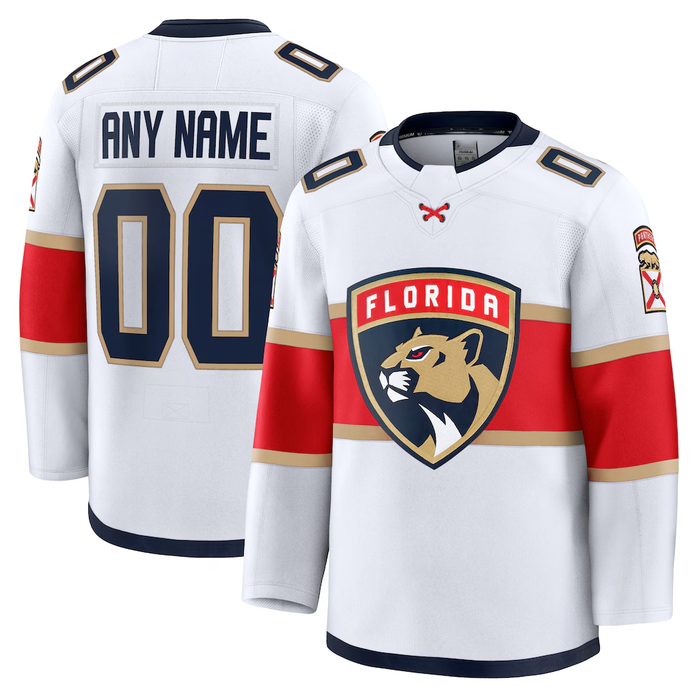 Gdoa Custom F.Panthers White Away Premium Jerseys