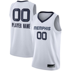 Edoa Custom M.Grizzlies White 2020-2021 Swingman Stitched Jerseys - Association Edition